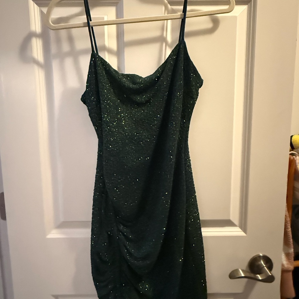 Elegant Green Sequin Dress